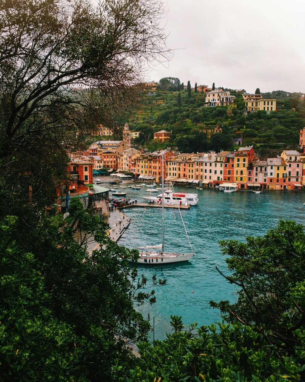 Die Sonne am Bauch in Portofino