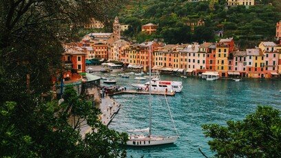 Die Sonne am Bauch in Portofino